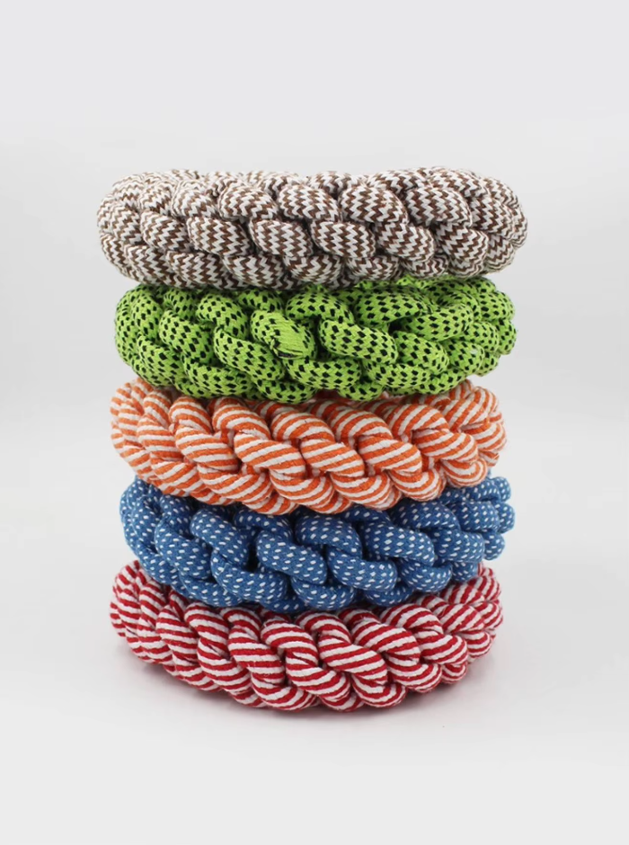 Robust Chewing Ring For Dogs - Natural Rope Toy For Healthy Gums