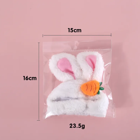 Cute Bunny Ears Cat Hat With Carrot Or Flower Design For Cute Pet Photos