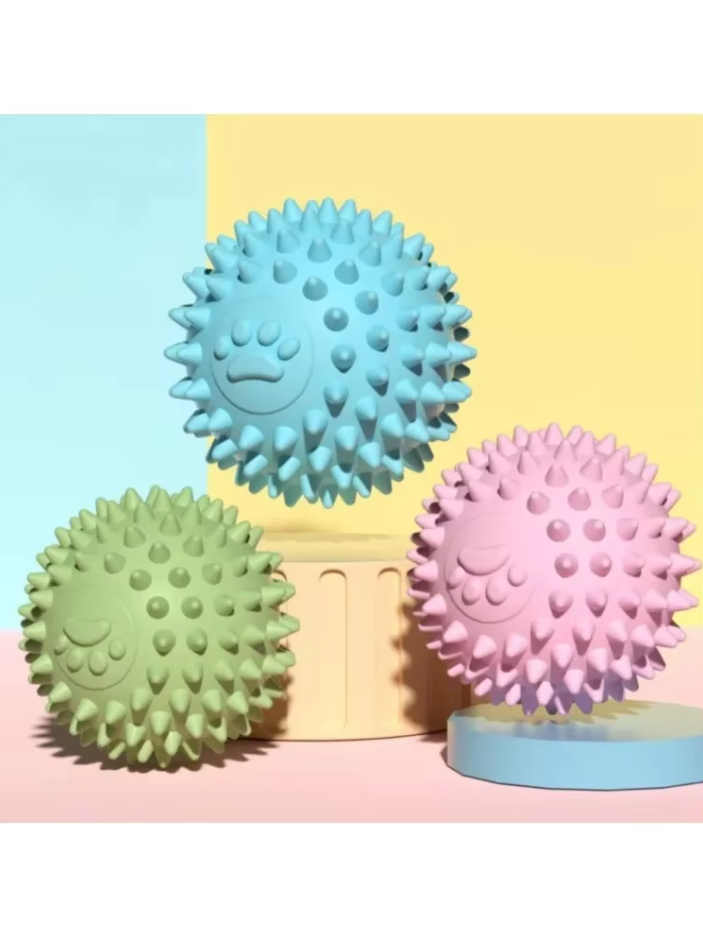 Nub Ball Dog Toy - Dental Care and Chew Ball Made of Soft Rubber