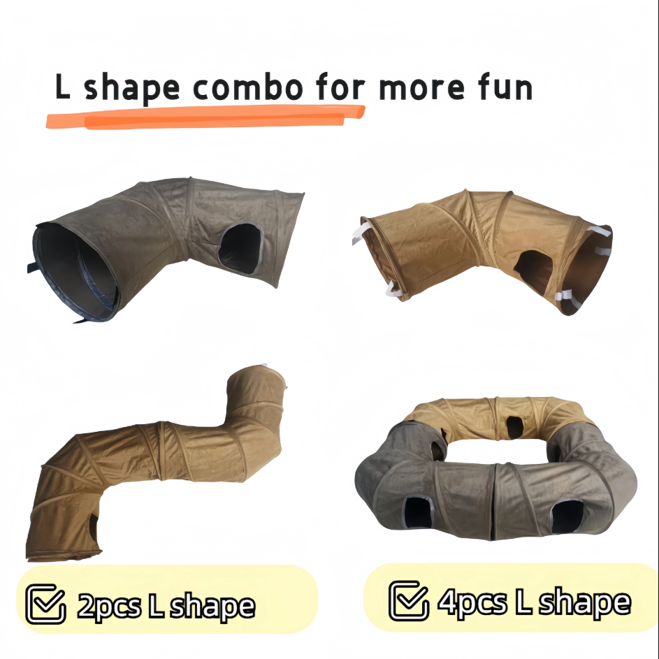 Cat Tunnel With Viewing Window - Play And Hiding Fun For Active House Cats
