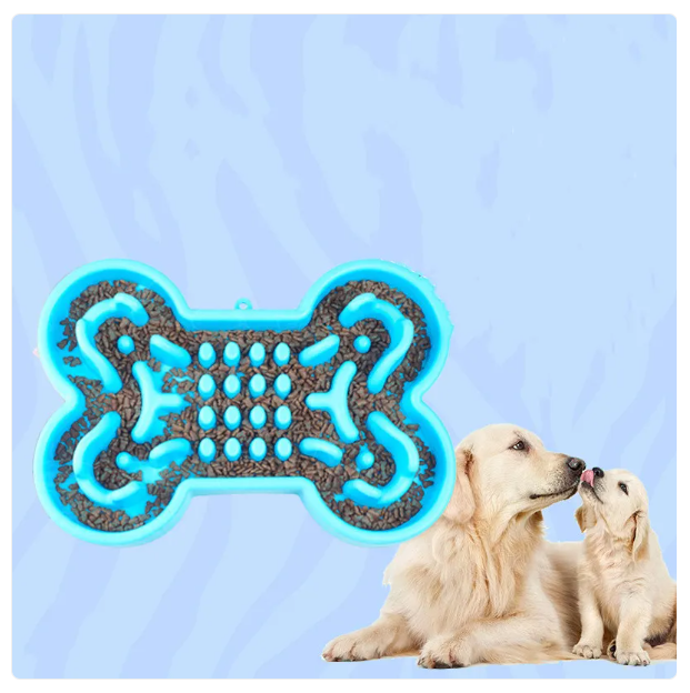 Slow Feed Bowl For Dogs - Anti-sling Bowl In Bone Design