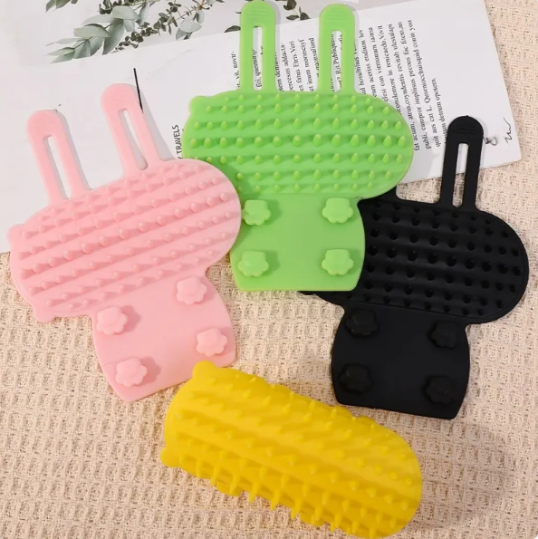 Cat Scratching Brush To Relieve Itching - Multi-colored Silicone Brush For Pets
