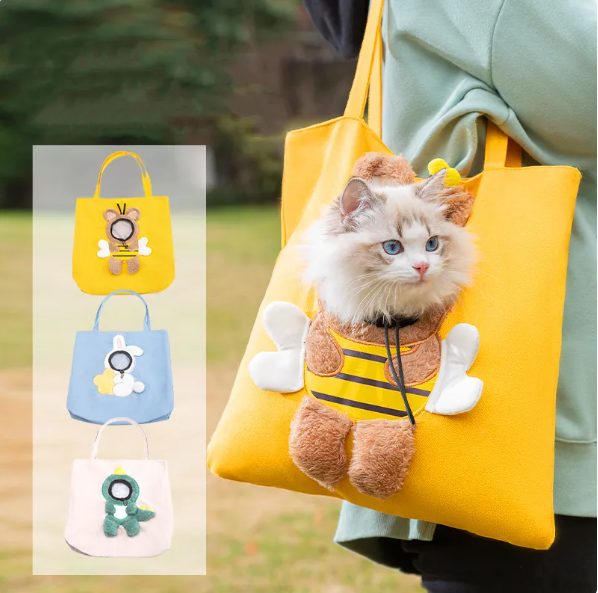 Cat Carrier Bag In Animal Costume Design - Comfortable Bag For Pets In Funny Motifs