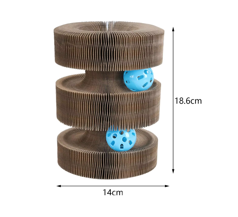 Cat Scratching Toy Tower - With Interactive Ball For Scratching Fun In Different Styles
