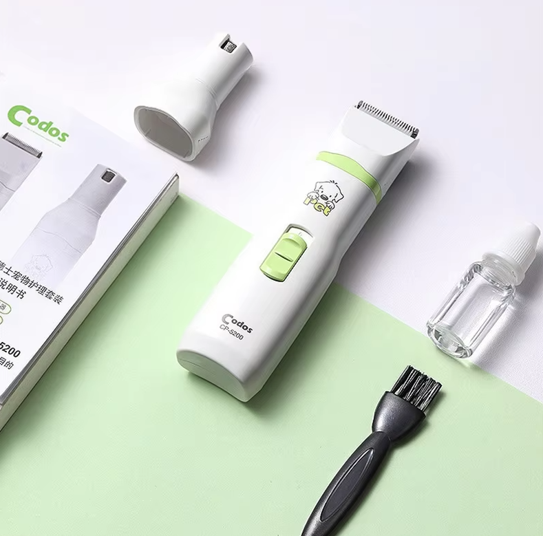 Electric Hair Clippers For Pets - Codos Cp-5200 With Multiple Attachments