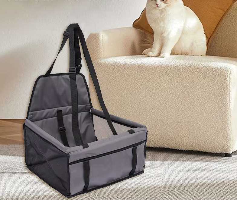 Folding Car Seat For Dogs - Sturdy And Waterproof Dog Seat With Safety Belt