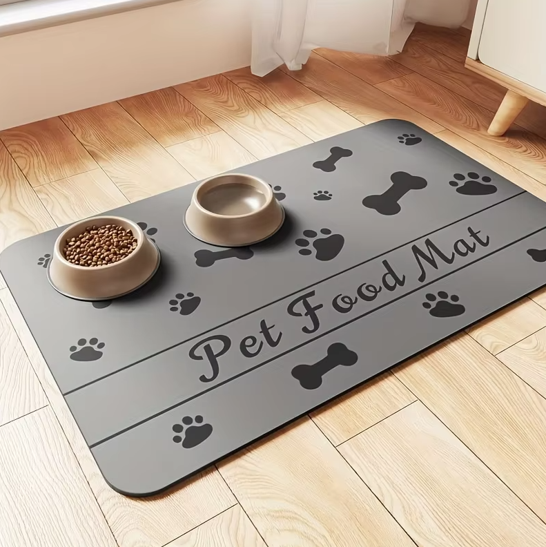 Waterproof Pet Food Mat - Non - Slip Easy To Clean Food Mat For Dogs & Cats