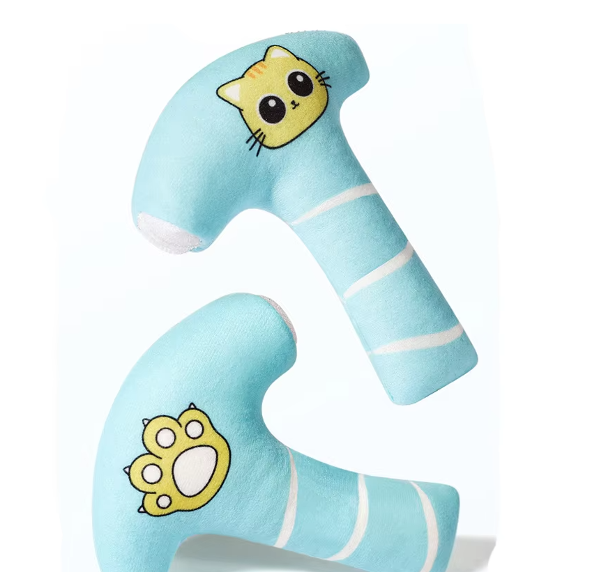 Interactive Cat Toy - Colourful Fish Toys in a Set for Chewing and Playing