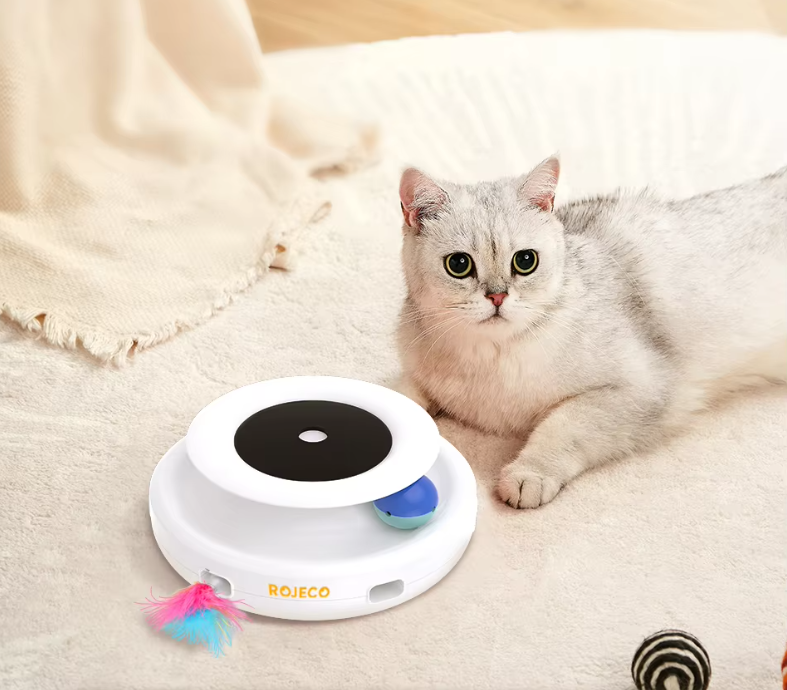 Interactive Cat Toy With Moving Led Light
