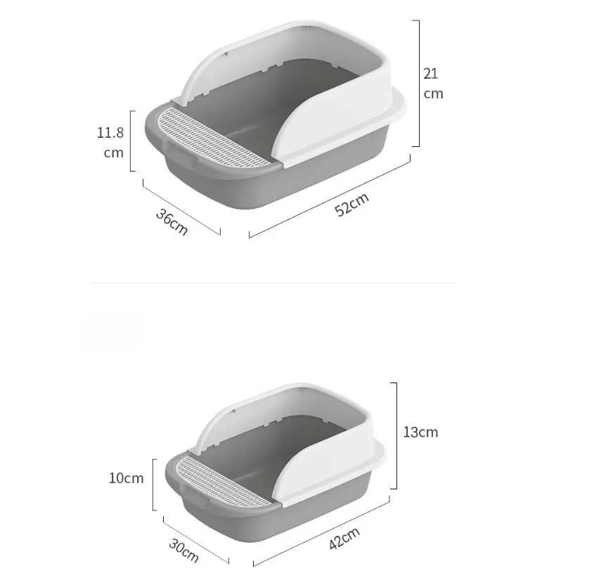 Cat Litter Tray With High Rim - Practical And Hygienic