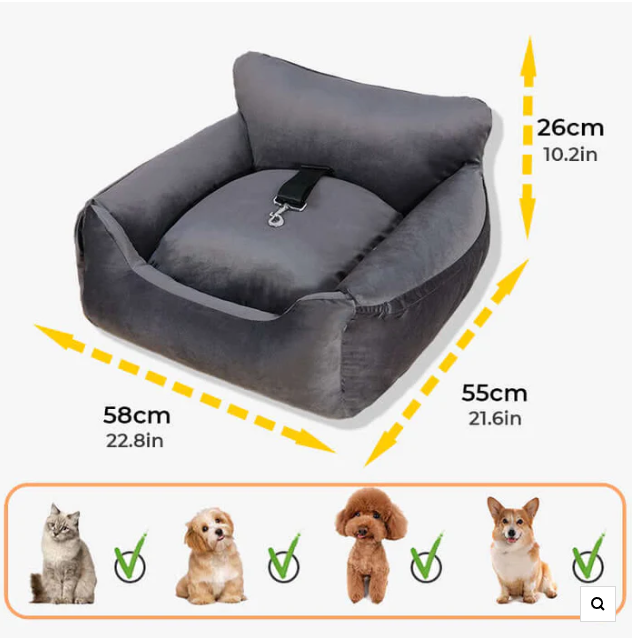Comfortable Car Seat Cover For Pets - Transport Box For Dogs And Cats