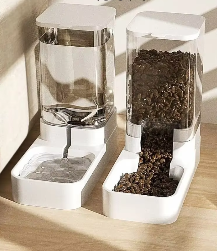 Automatic Pet Feeder And Water Dispenser Set