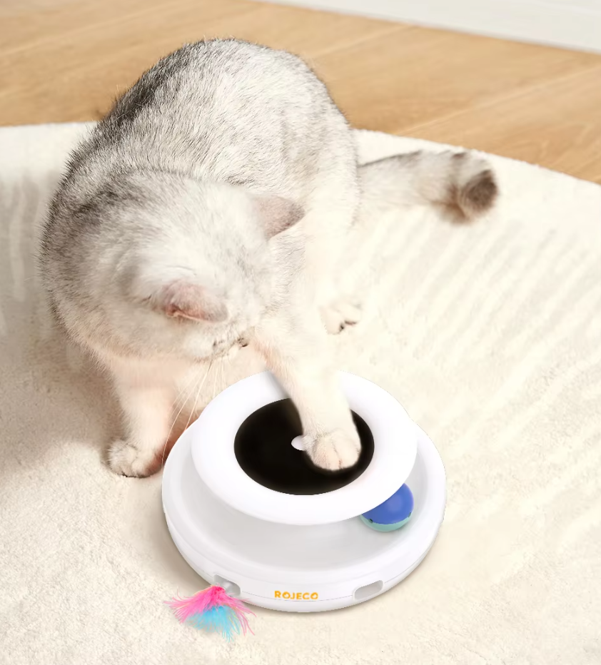 Interactive Cat Toy With Moving Led Light
