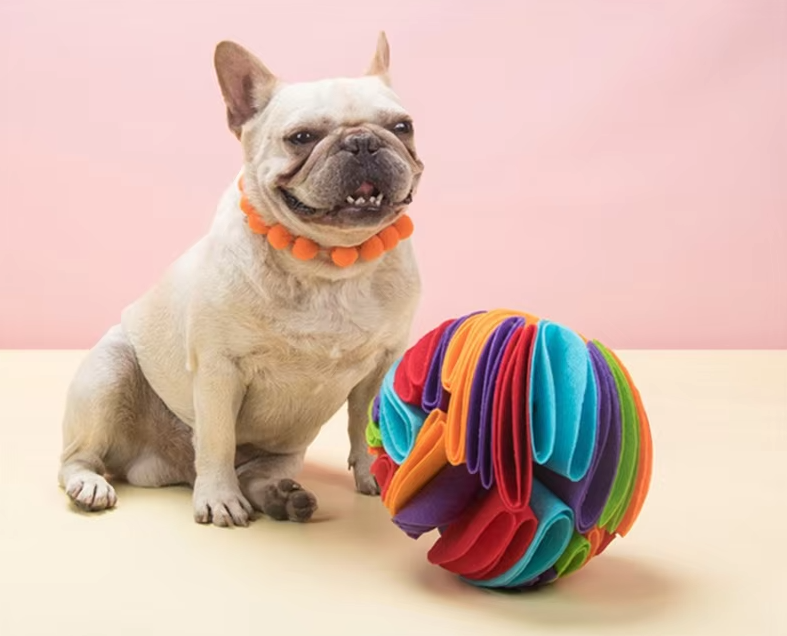 Dog Toy Ball - Colorful Fabric Ball For Dogs To Chew And Play With
