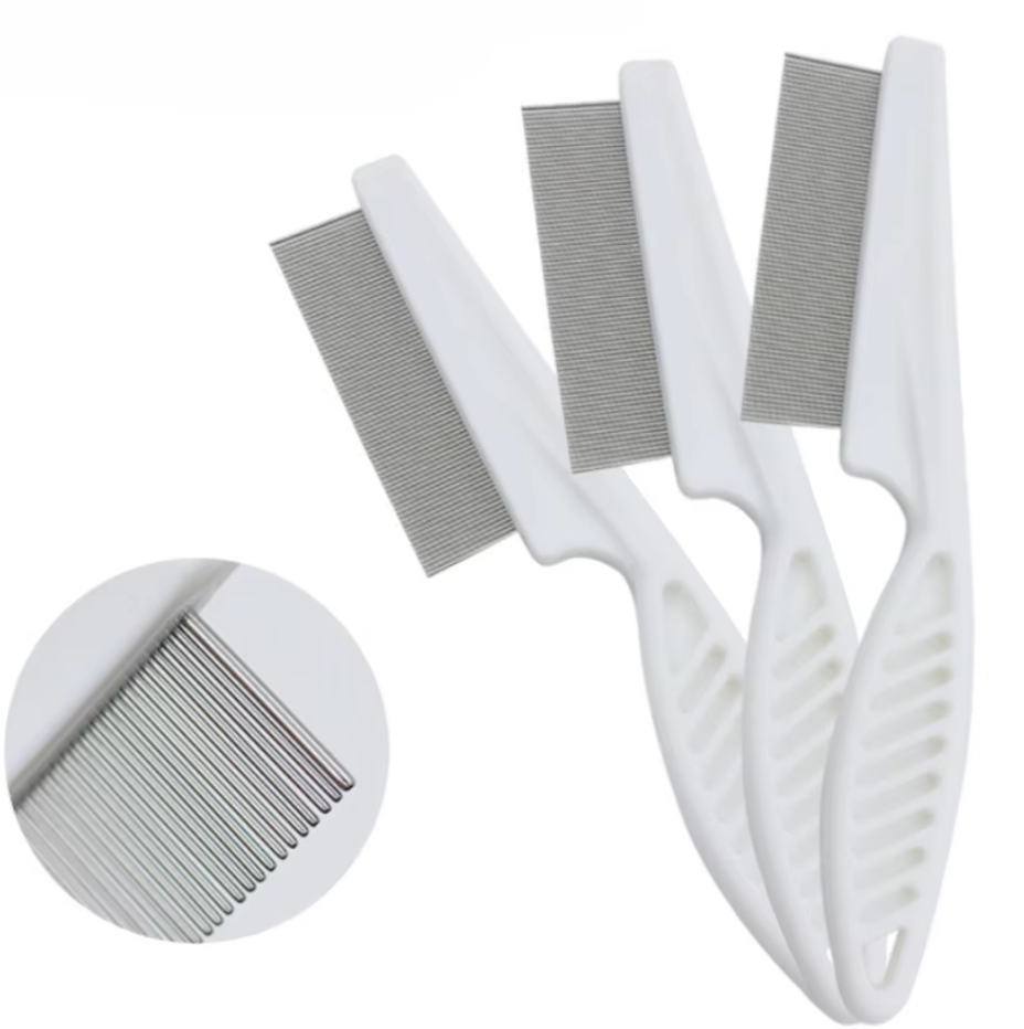 Flea Comb Set For Pets - Fine Tooth Comb For Cats Dogs