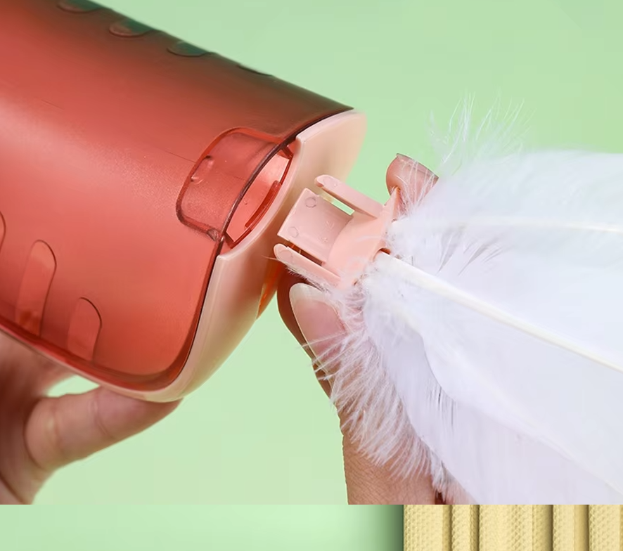 Interactive Cat Toy With Feather And Snack Function For Active Occupation