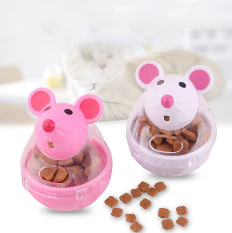 Cat Toy Food Dispenser - Interactive Mouse With Treat Dispenser