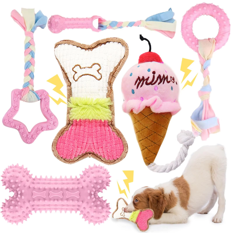 Puppy Toy Set - Bite - Resistant Plush Chew Toys For Dogs