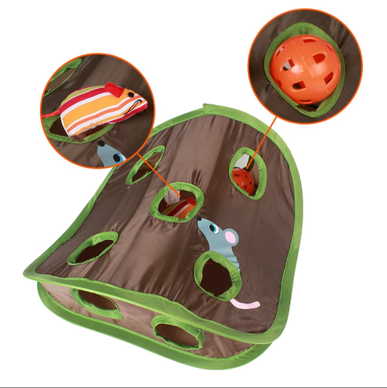 Cat Play Mat With Hide And Seek - Interactive Hunting Activity Mat