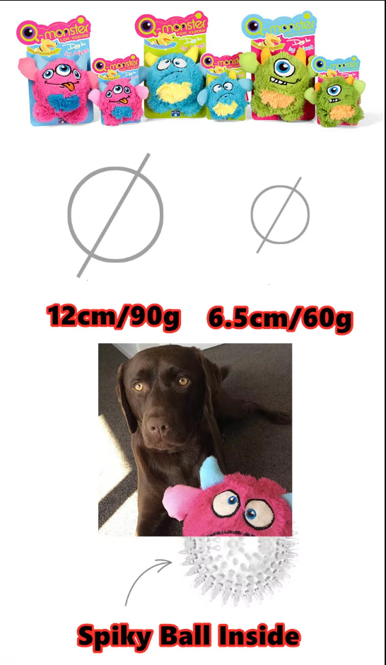 Interactive Plush Monster Ball - Fun Toy For Dogs