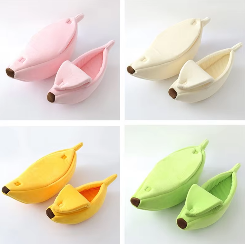Banana - Shaped Pet Nest For Dogs And Cats - Comfortable Winter Bed For Pets