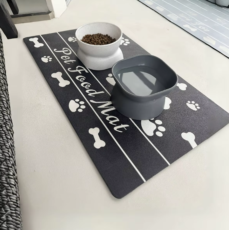 Waterproof Pet Food Mat - Non - Slip Easy To Clean Food Mat For Dogs & Cats