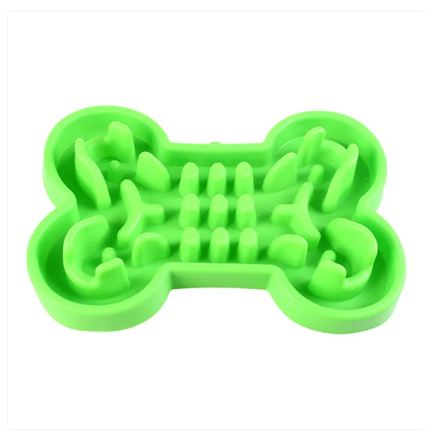 Slow Feed Bowl For Dogs - Anti-sling Bowl In Bone Design