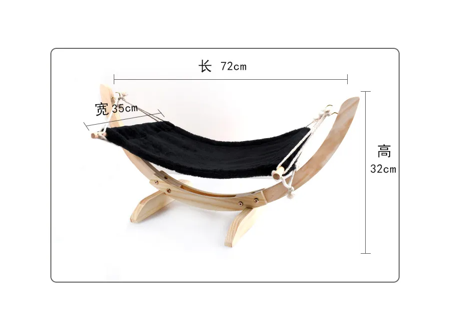 Cat Hammock - Soft Cover For Wooden Cat Bed Washable And Durable