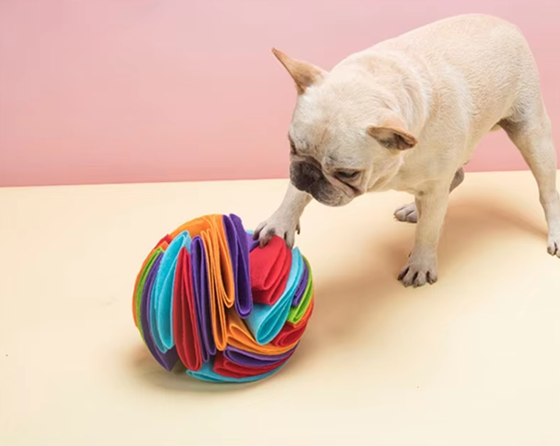 Dog Toy Ball - Colorful Fabric Ball For Dogs To Chew And Play With