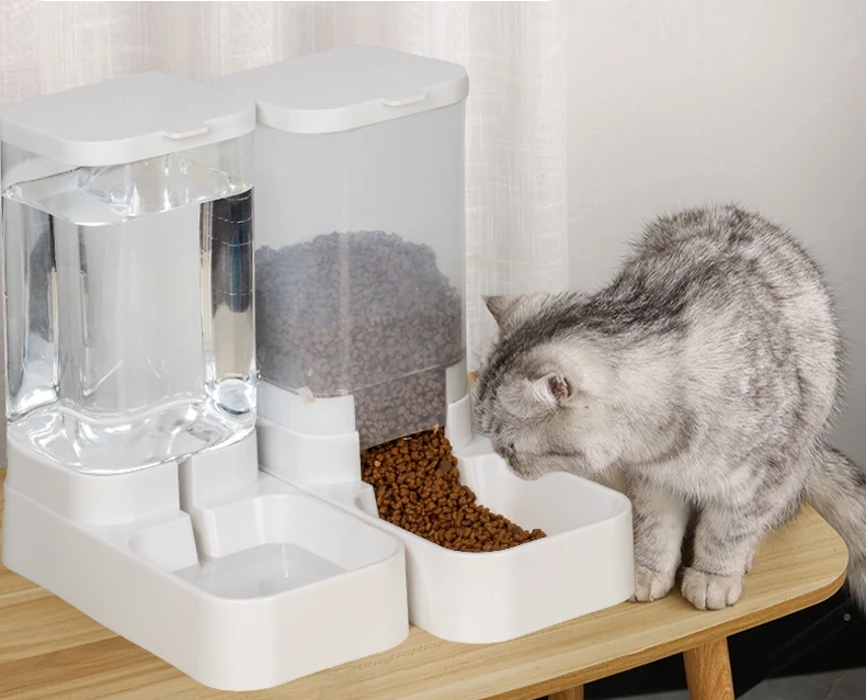 Automatic Pet Feeder And Water Dispenser Set