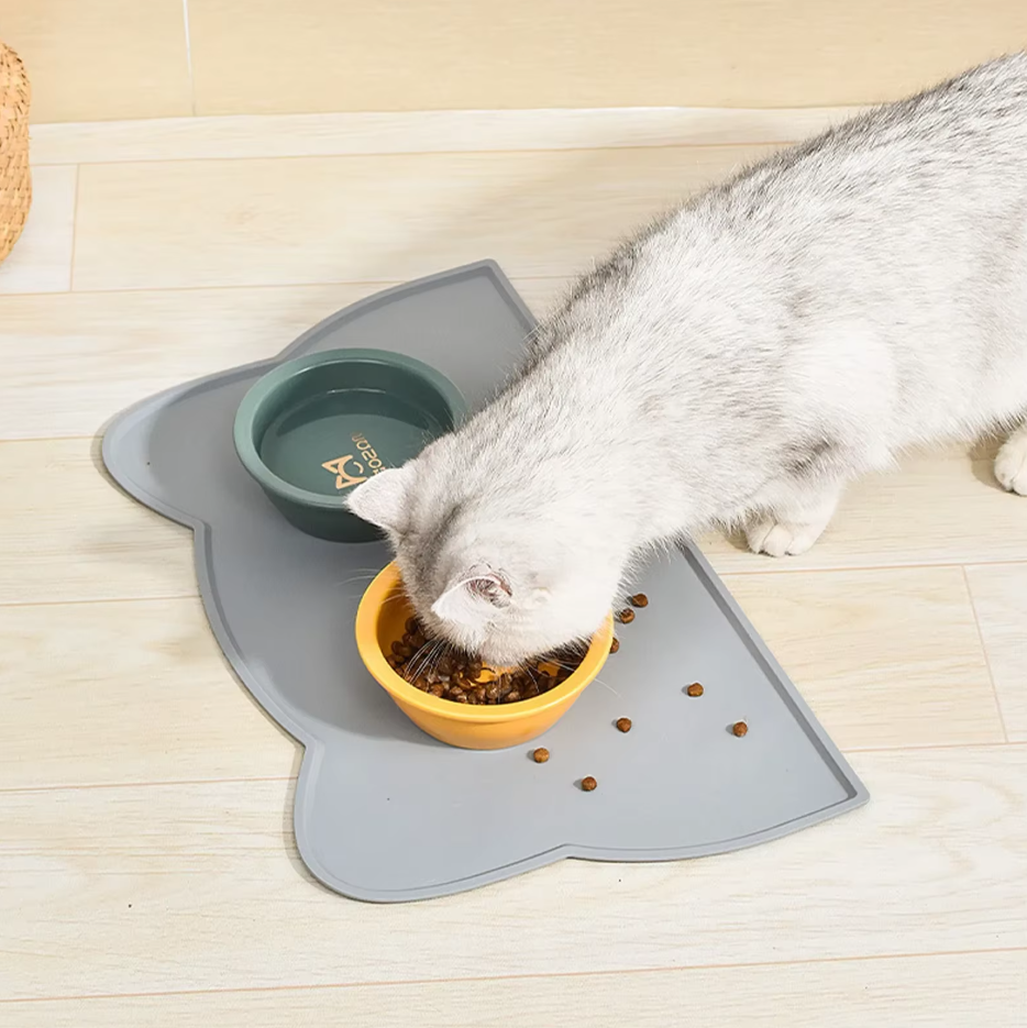 Cat Plate Mat With Non - Slip Underside
