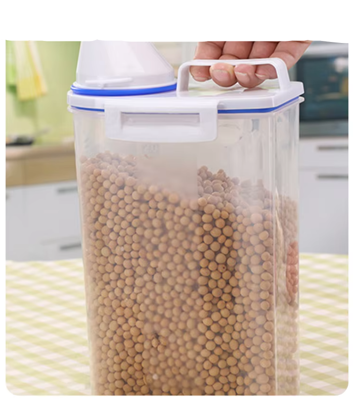 Food Dispenser For Pets With Measuring Cup