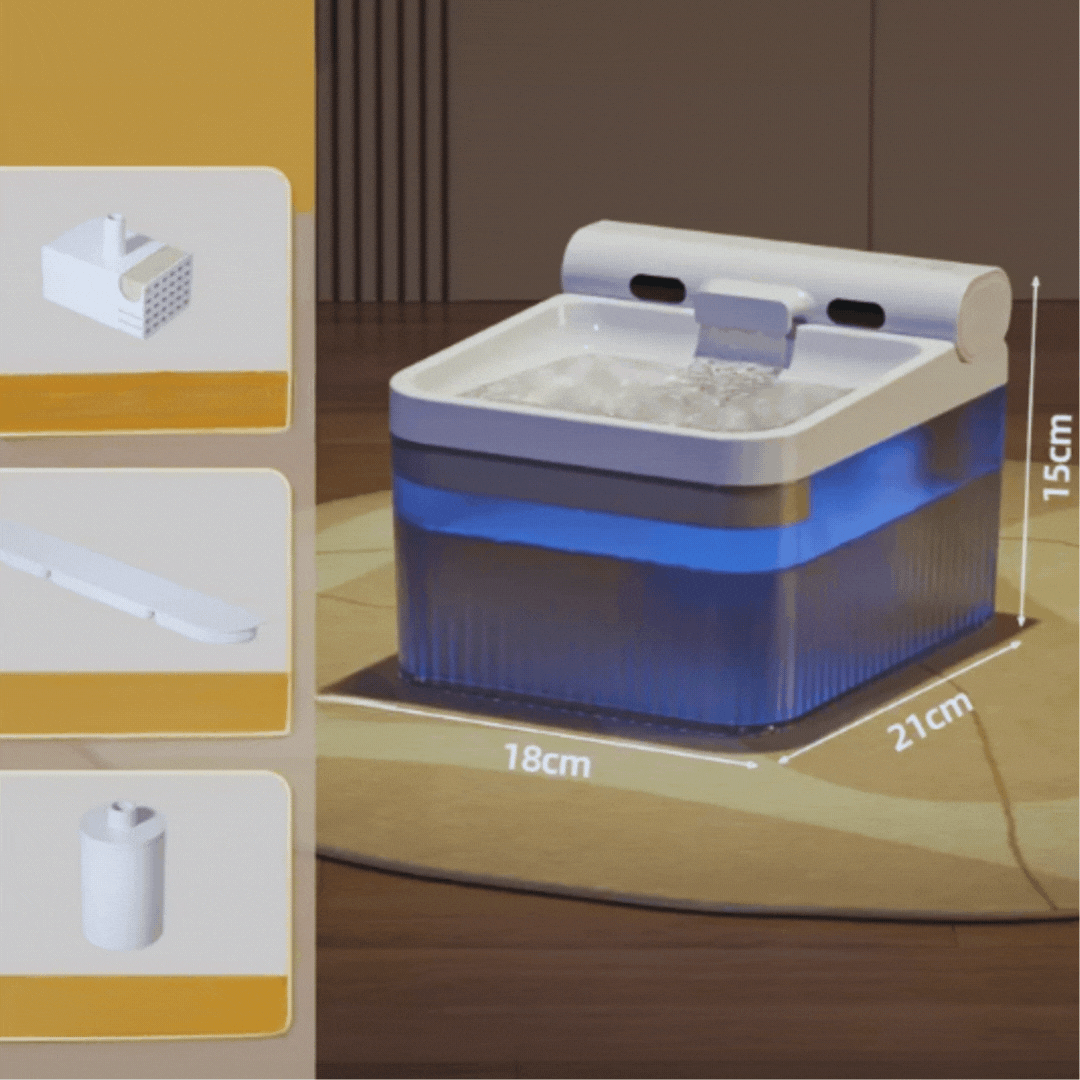 Elephant Water Dispenser For Pets - Simulates Running Water With Triple Filtration