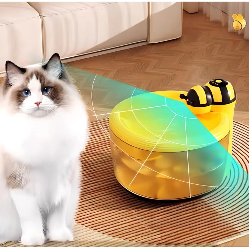 Automatic Water Fountain For Pets In Bee Design