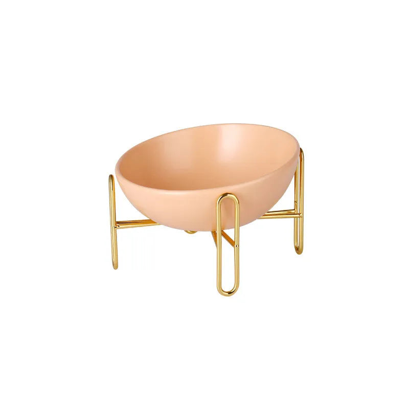 Raised Food Bowl For Dogs And Cats - Stylish Design With Metal Stand