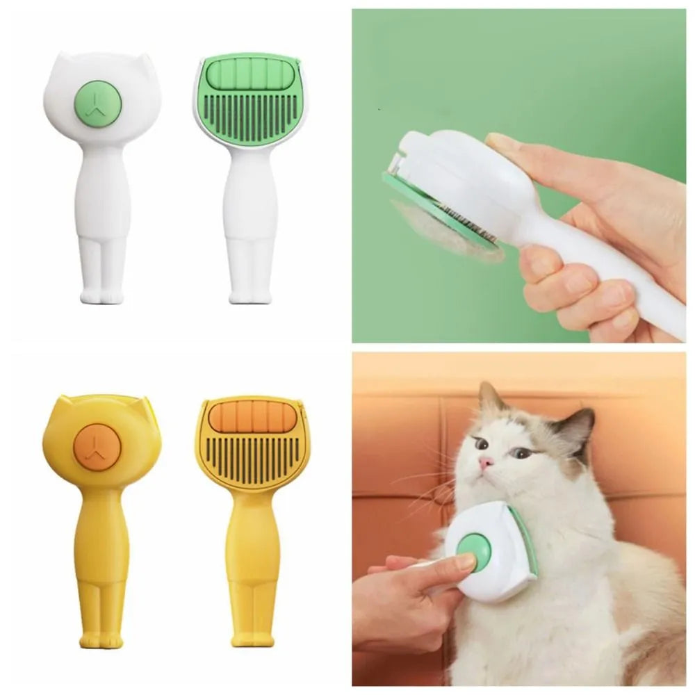 Self - Cleaning Pet Grooming Brush with Hair Removal