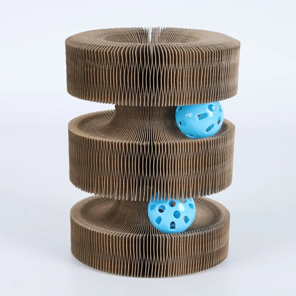 Cat Scratching Toy Tower - With Interactive Ball For Scratching Fun In Different Styles