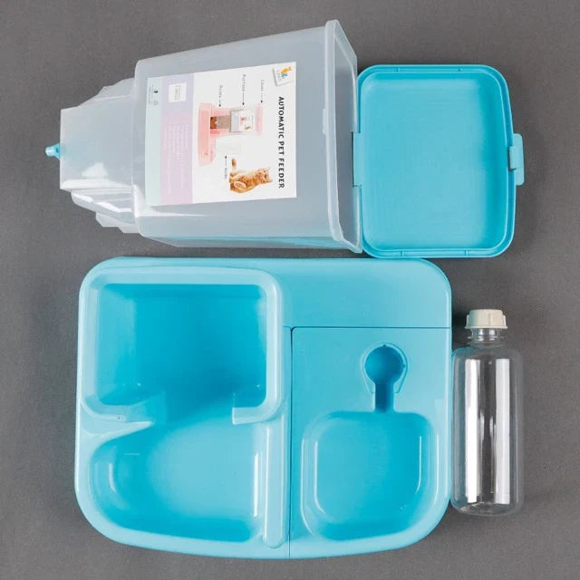 Automatic Food And Water Dispenser For Cats And Dogs - Large Capacity Double Bowl