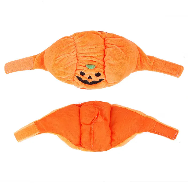 Cute Halloween Pumpkin Dog Costume - With Smiling Pumpkin Design For Small Dogs
