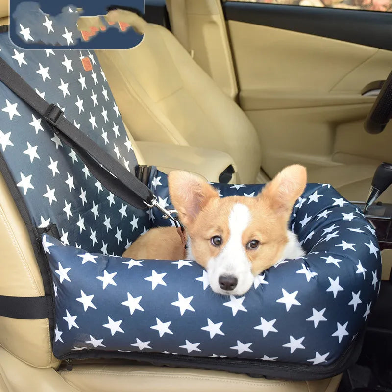 Dog Seat In The Car - Safety Seat For Dogs With Straps And Soft Padding