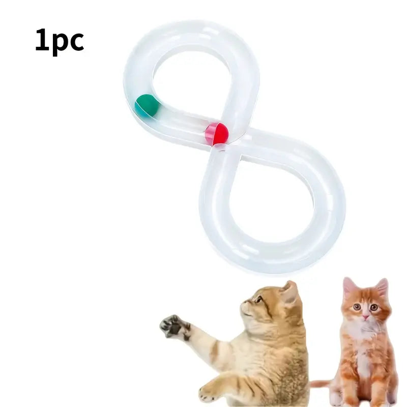 Interactive Cat Toy - Moving Ball Track In Infinity Design