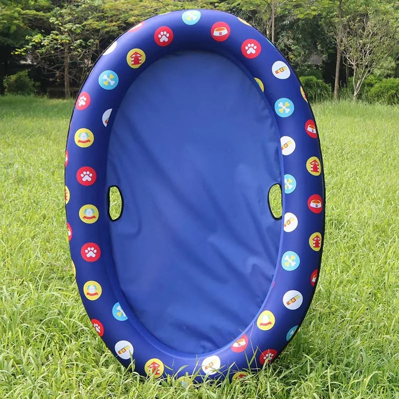 Dog Bathtub - Inflatable Dog Bathtub For Pets With Floral Pattern For Indoor And Outdoor Use
