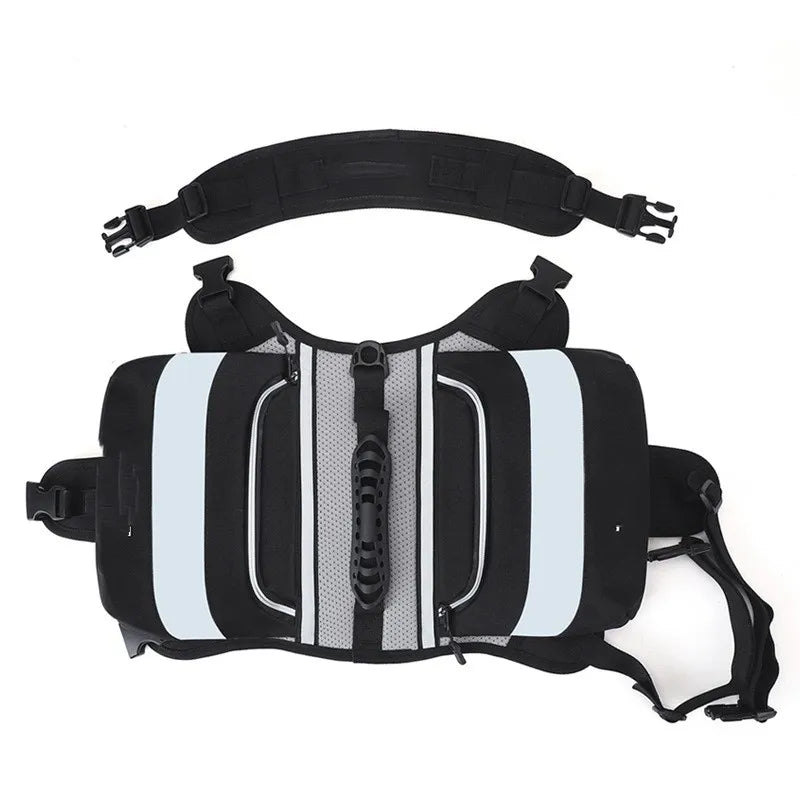 Dog Life Jacket With Reflective Stripes - Waterproof Safety Vest For Dogs