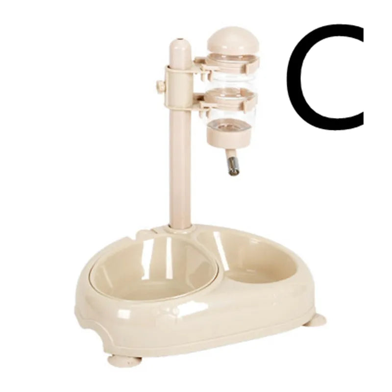 Automatic Pet Food And Water Dispenser With Double Tank - In Different Colors