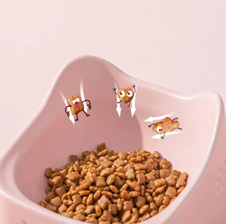 Raised Feeding Bowl For Cats - Ergonomic And Non-slip Design