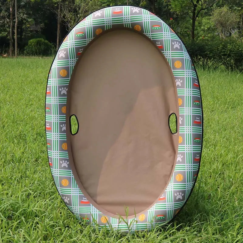 Dog Bathtub - Inflatable Dog Bathtub For Pets With Floral Pattern For Indoor And Outdoor Use