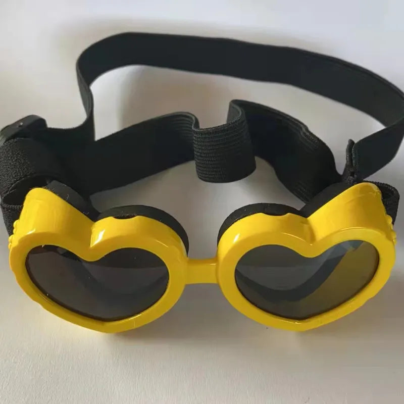 Heart - Shaped Dog Sunglasses With Adjustable Strap - Uv Protection For Dogs ' Eyes