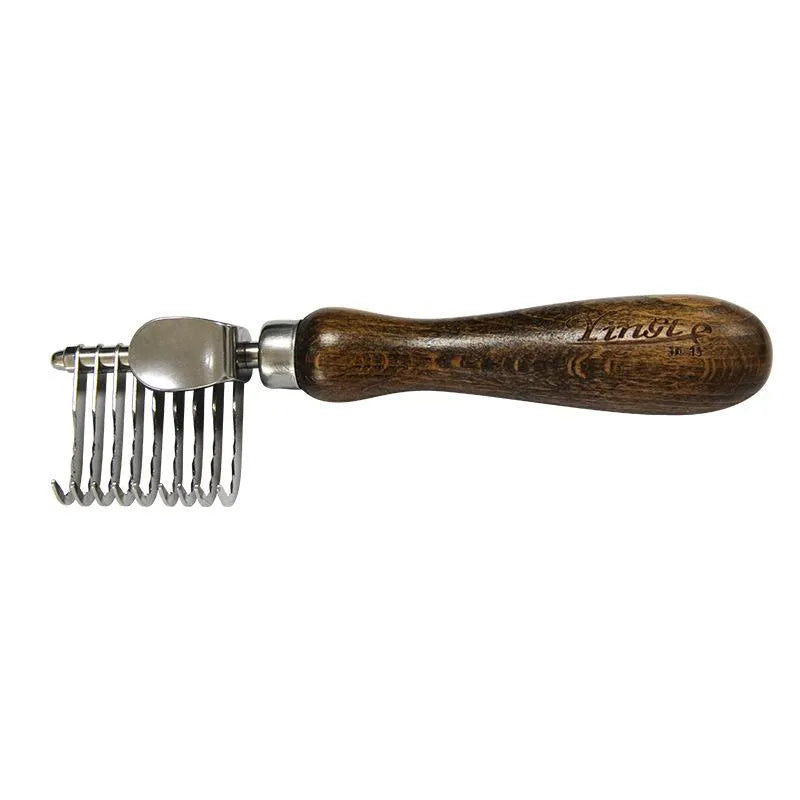 Comb For Grooming - Stainless Steel Teeth With Wooden Handle For Detangling