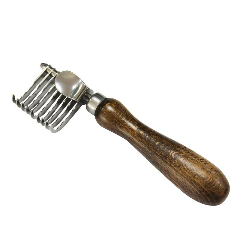 Comb For Grooming - Stainless Steel Teeth With Wooden Handle For Detangling