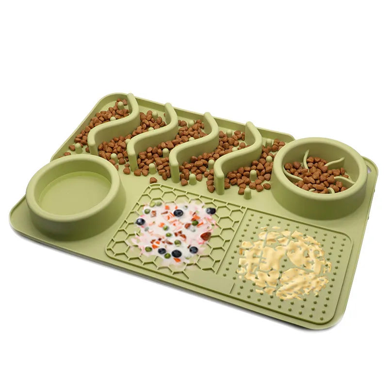 Interactive Lick Mat For Dogs And Cats - Anti-snare Bowl With Food Search Game